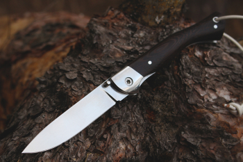 Нож "Легионер 2" Клинок х12мф. Больстер нержавеющая сталь. Рукоять дерево Венге.