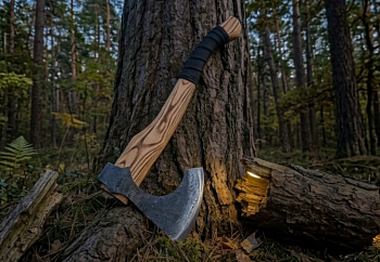 Топор "Дровосек" 9ХС. Топорище дерево Ясень.